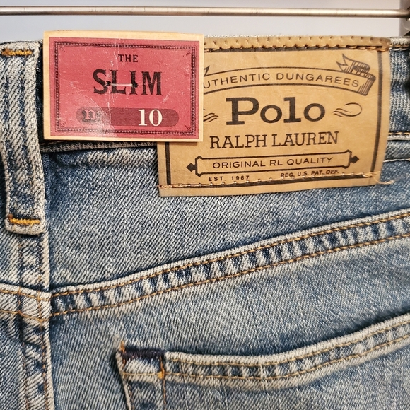NWT Polo Ralph Lauren kid jeans. Slim fit. Faded blue. Size 10. - Picture 4 of 11